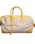 Louis Vuitton Limited Edition Yellow Monogram Denim Speedy Round Bag