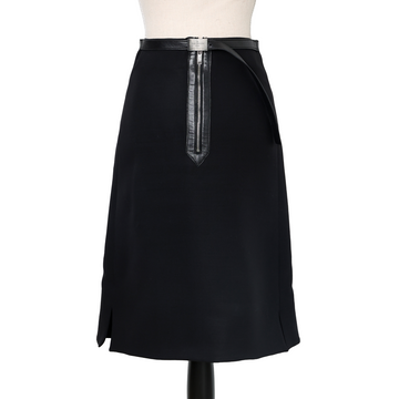 Louis Vuitton skirt with zip and integrated leather belt