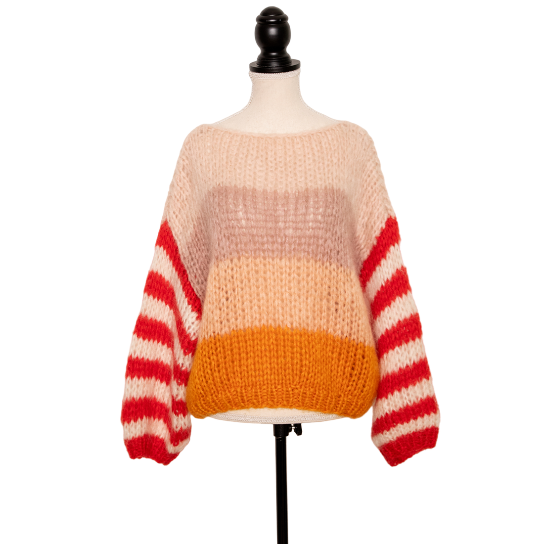 Maiami Basic striped mohair sweater striped