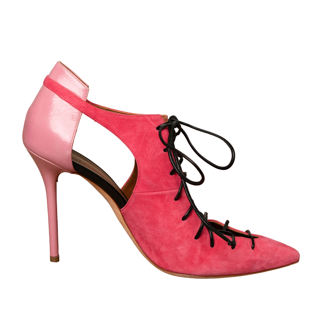 Malone Souliers lace-up ankle pumps