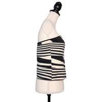 Missoni shoulder-free knitted top in a zebra look