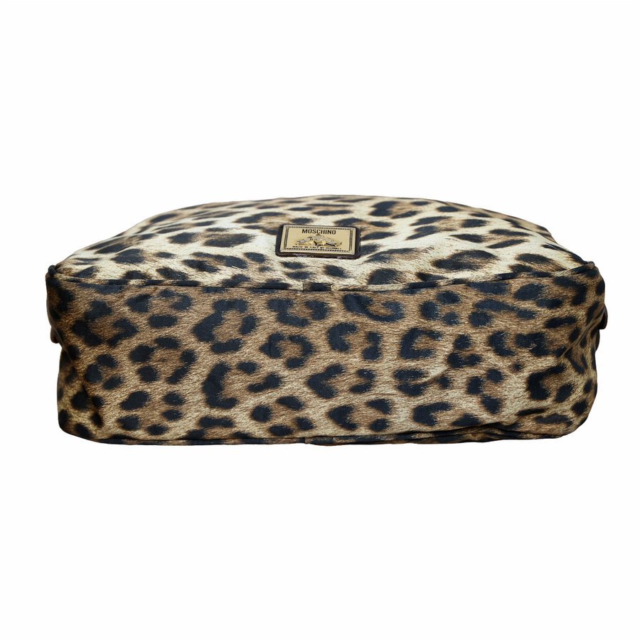 Moschino bowling bag in leopard print