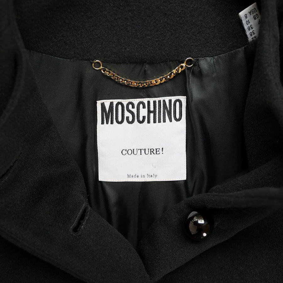 Moschino Couture Wollmantel mit Volants