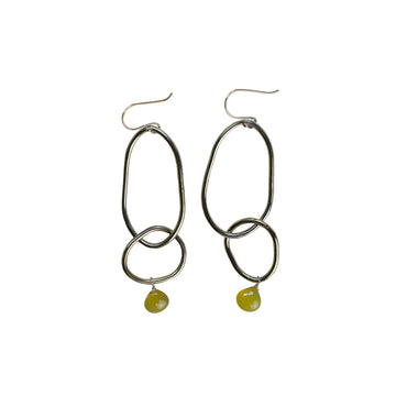 NN earrings with gem stone