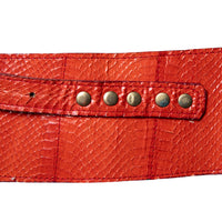 N.N. Roter Vintage Taillengürtel aus Echsenleder