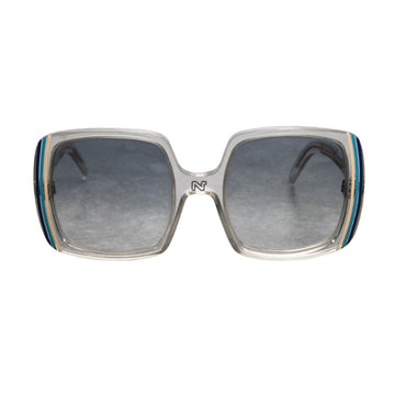Nina Ricci Eckige Vintage Sonnenbrille im Oversize Stil