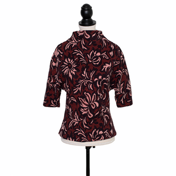 Pinko Kurzarm-Pullover mit floralem Print