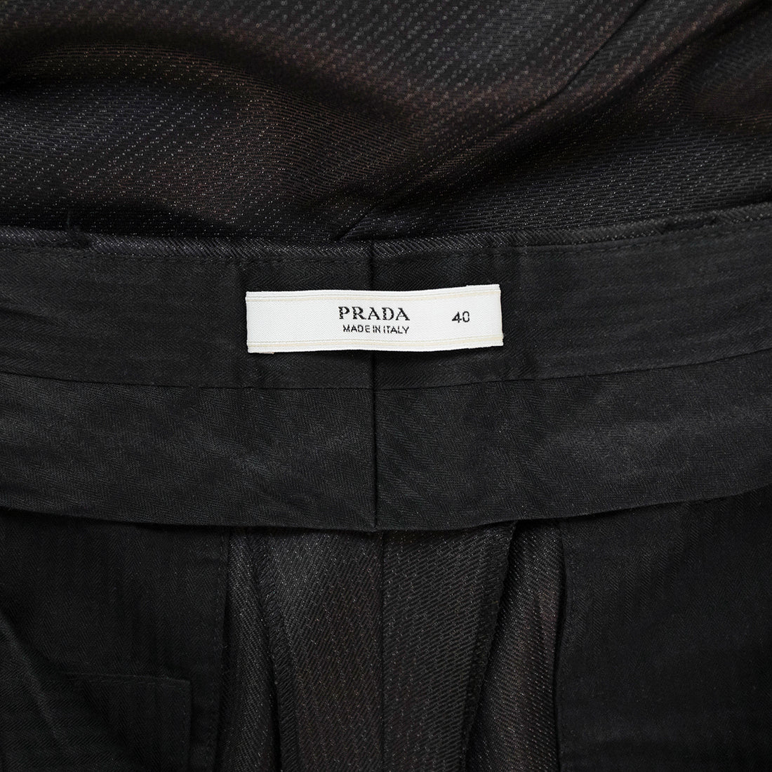 Prada 7/8 pleated trousers with pinstripes