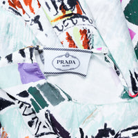 Prada Asymmetrical summer dress with "Venezia" print
