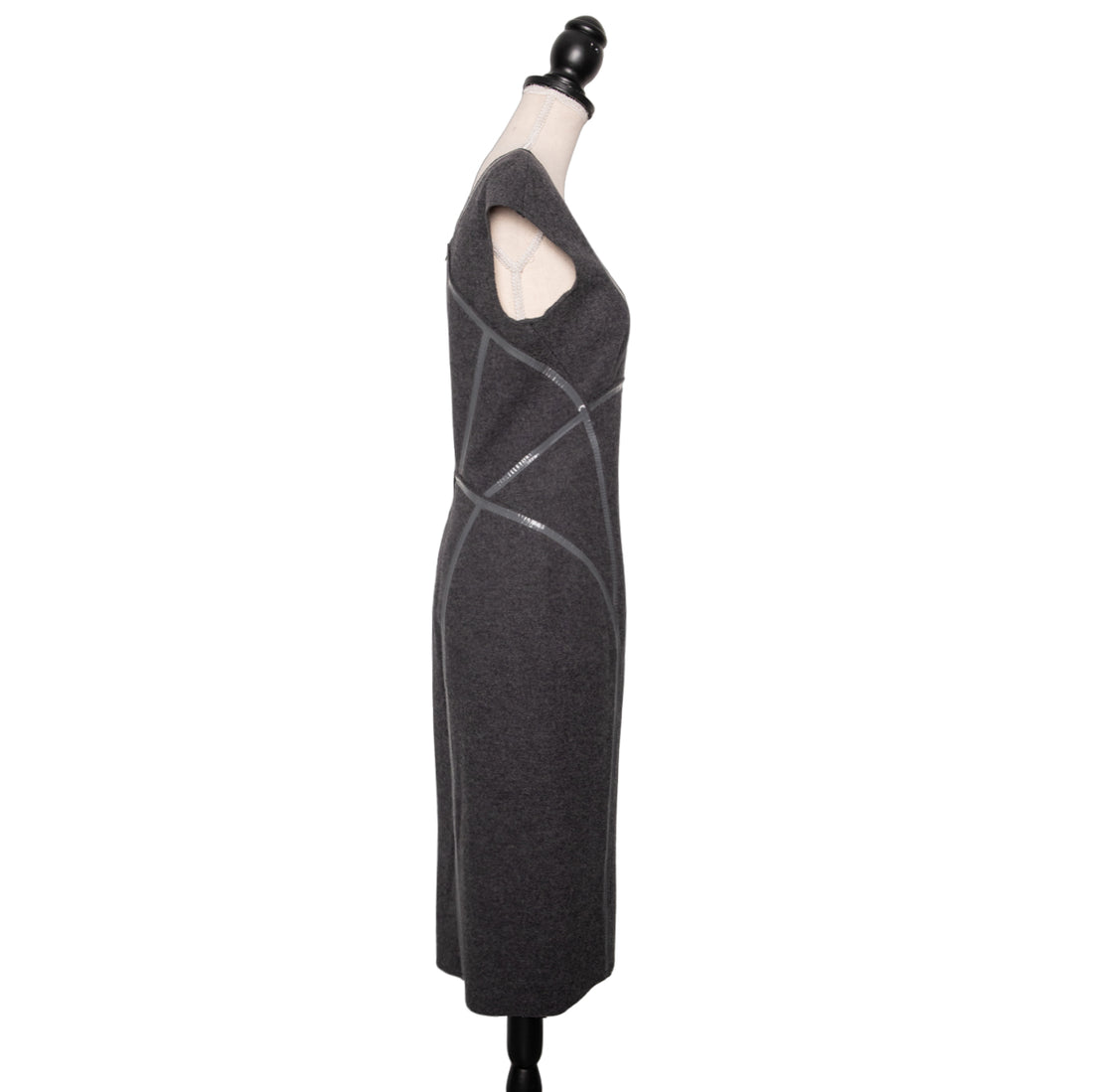 Prada sheath dress with patent details