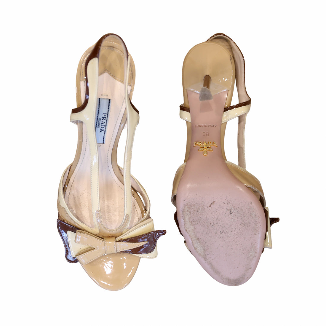 Prada patent leather sandals
