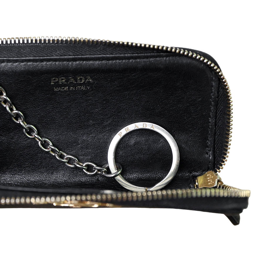 Prada key case in Saffaino leather