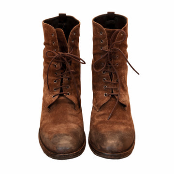 Prada lace-up boots in a distressed look