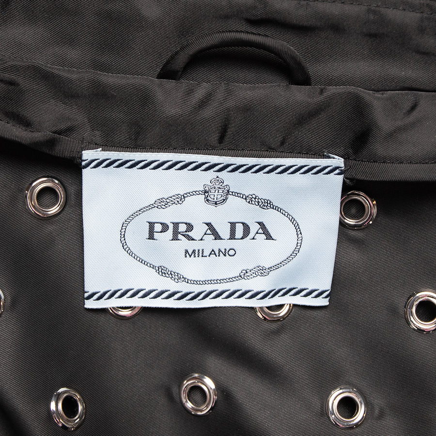 Prada Wide-cut coat with stylish eyelets