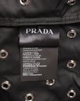 Prada Wide-cut coat with stylish eyelets