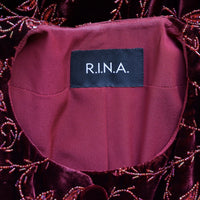Rina Elaborately embroidered velvet jacket