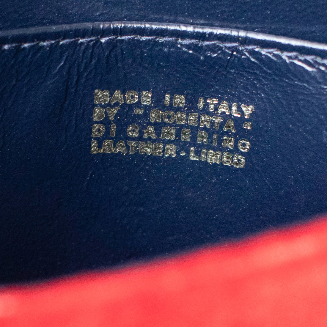 Roberta di Camerino Red clutch bag with gold chain