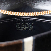 Roberta di Camerino two-tone clutch bag with gold chain