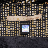 Roberto Cavalli Class Elaborately printed pencil skirt in a corduroy look