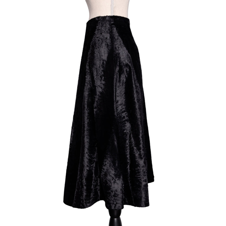 S Max Mara Flared Velvet Skirt