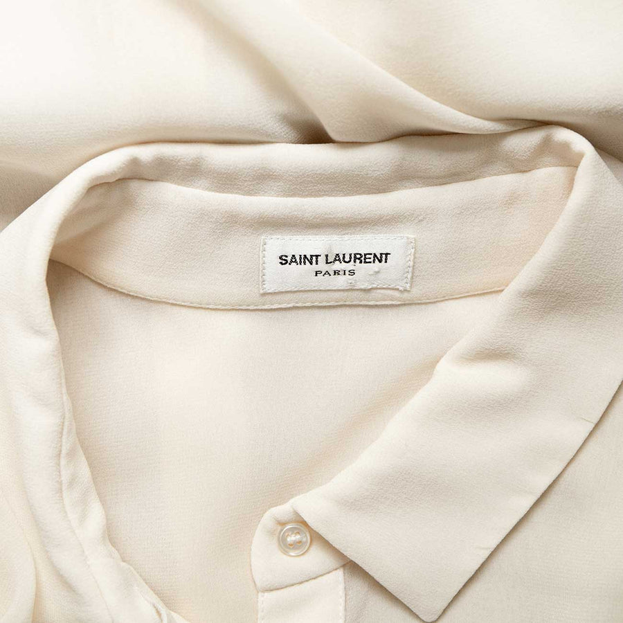 Saint Laurent semi-sheer blouse with ruffle sleeves