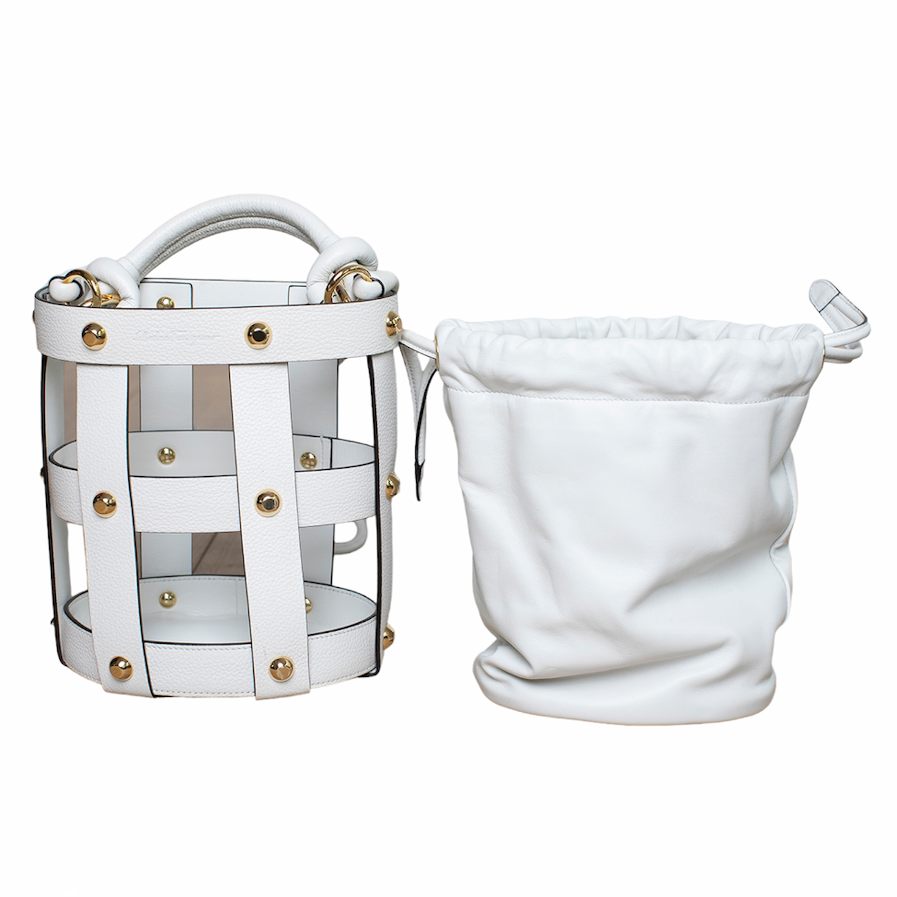 Salvatore ferragamo white bag sale