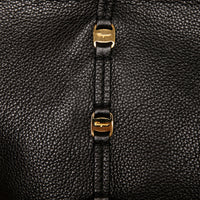 Salvatore Ferragamo Black shopper bag with gold decorations