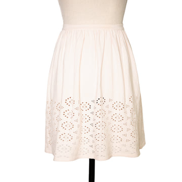 See by Chloe Light pink knit skirt with eyelet lace detailing