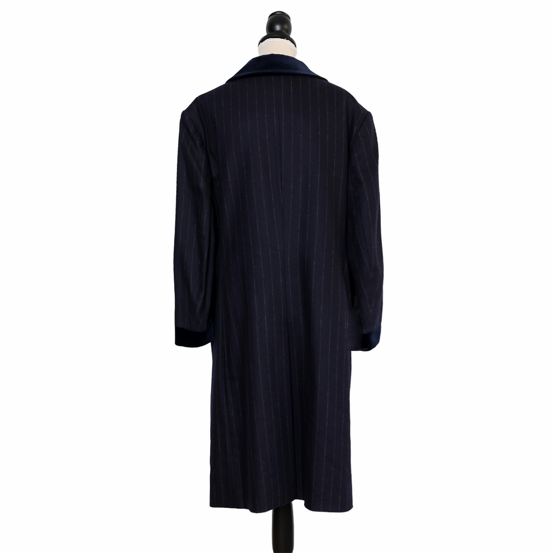 Steinengel pinstripe coat with velvet collar