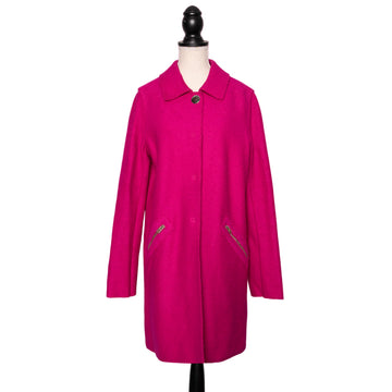Tara Jarmon Pink wool coat with zip pockets