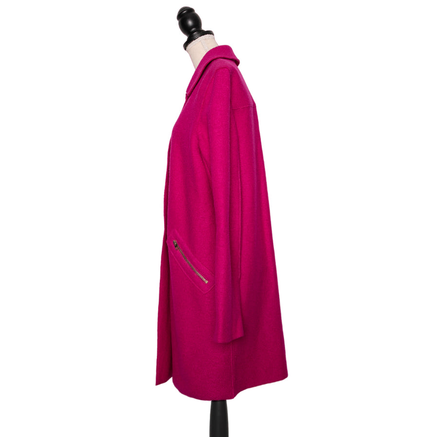 Tara Jarmon Pink wool coat with zip pockets