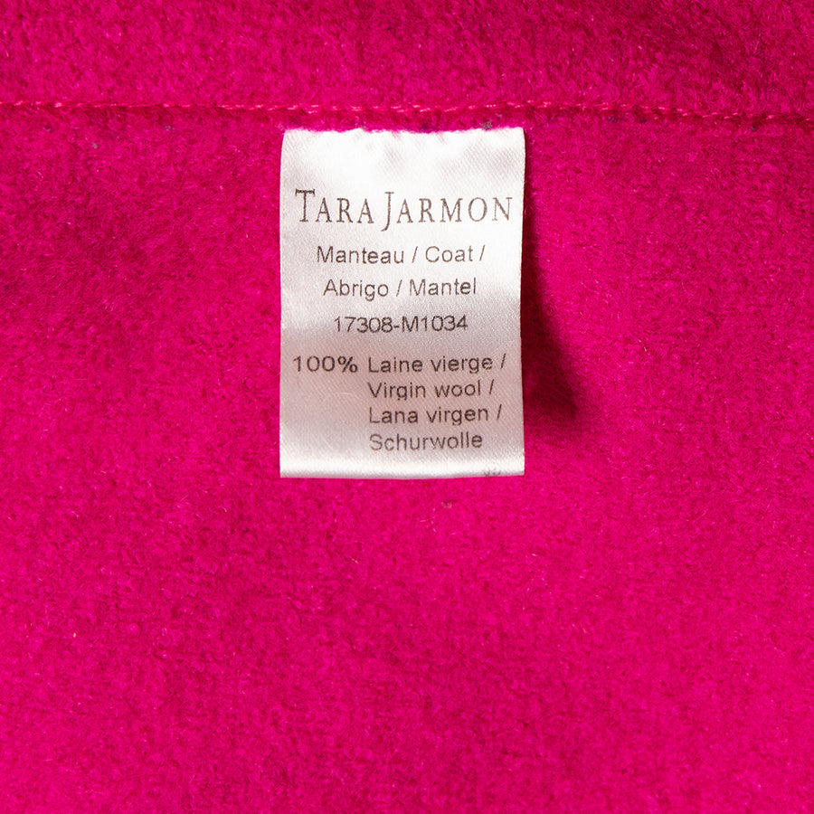 Tara Jarmon Pinker Wollmantel mit Reißverschlusstaschen