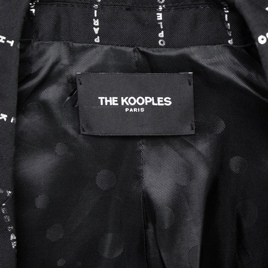 The Kooples blazer with a silver logo print