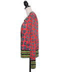 Tsumori Chisato Bunte Jacke mit Lochspitzendetails