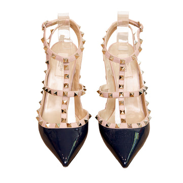 Valentino ankle strap Rockstud pumps in patent leather