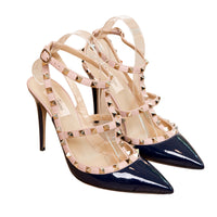 Valentino ankle strap Rockstud pumps in patent leather