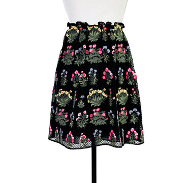 Valentino Lavishly embroidered mini skirt in mesh design