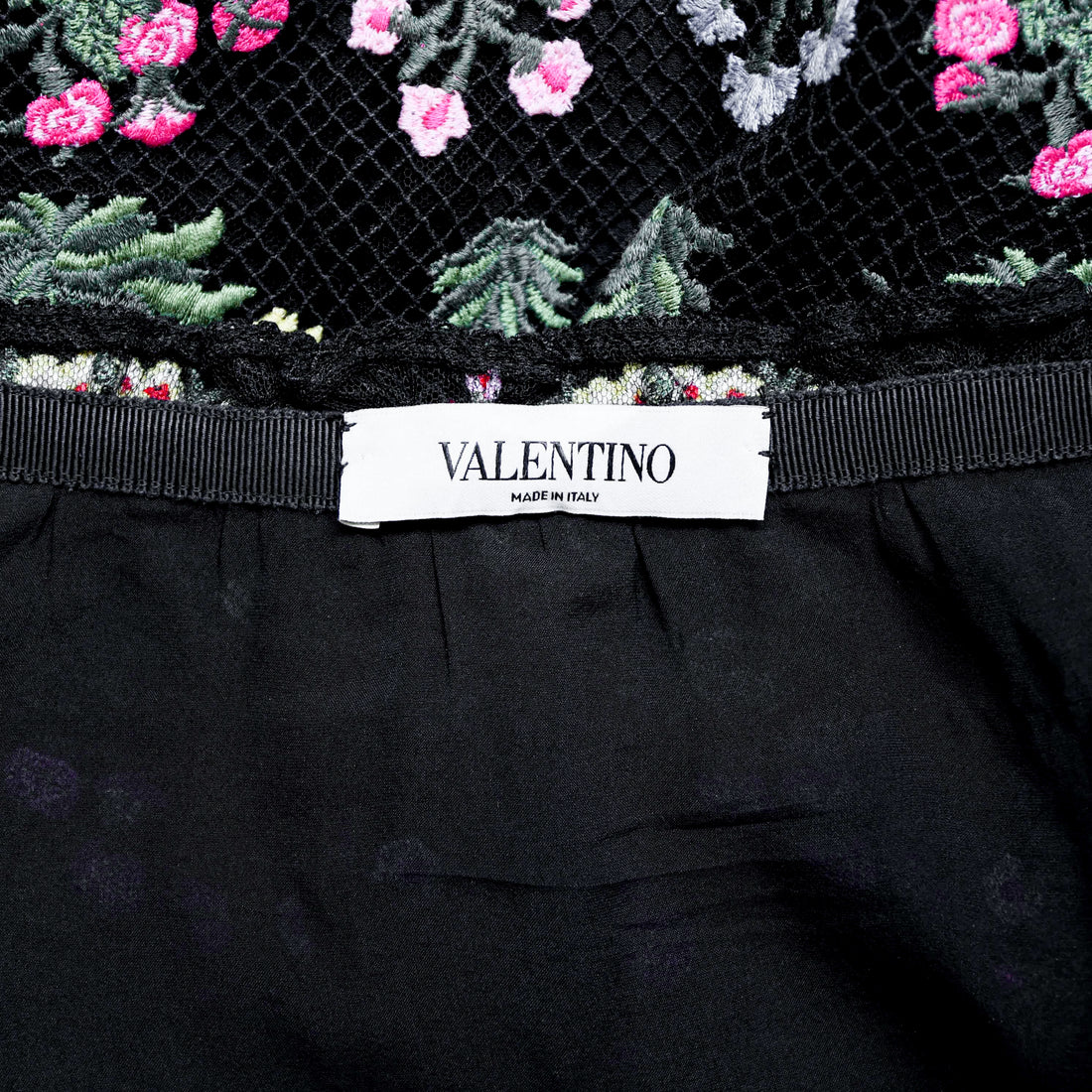 Valentino Lavishly embroidered mini skirt in mesh design