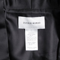 Zuhair Murad silk tuxedo blazer with signature closure