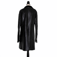 Anne Vest Wide-cut lambskin coat with zip