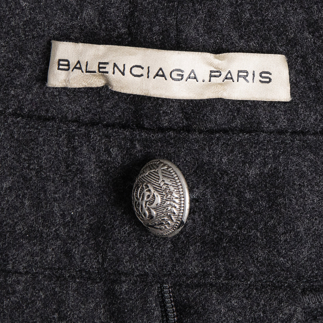 Balenciaga 7/8-Wollhose mit Signature-Knopf