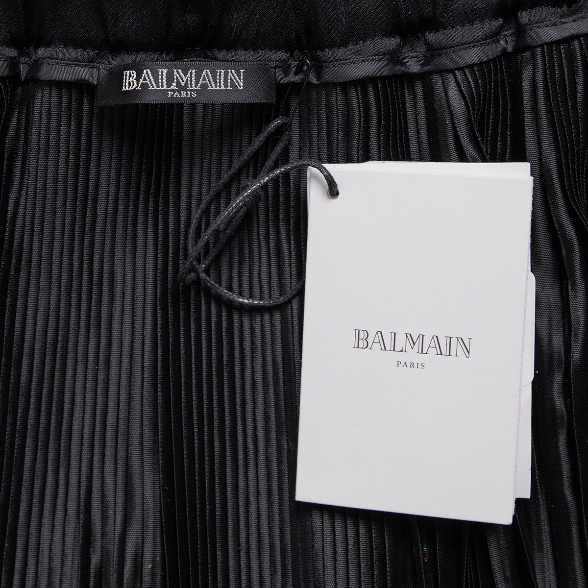 Balmain Extralanger semitransparenter Maxirock in extravaganter Plisseeoptik