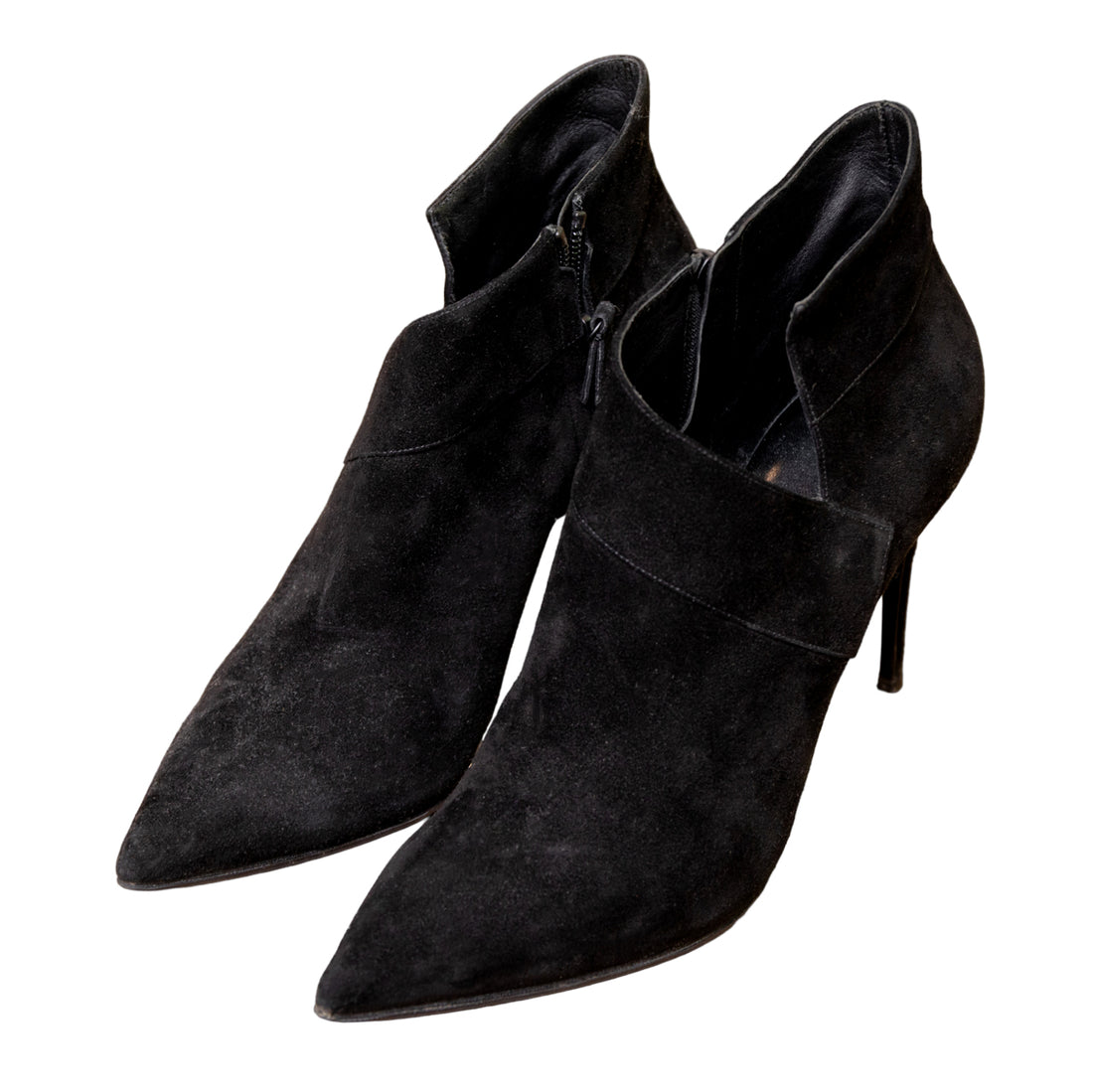 Casadei suede ankle boots with stiletto heels