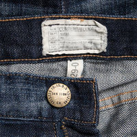 Current/Elliot Blaue "The Crop Skinny" Jeans im Distressed Look