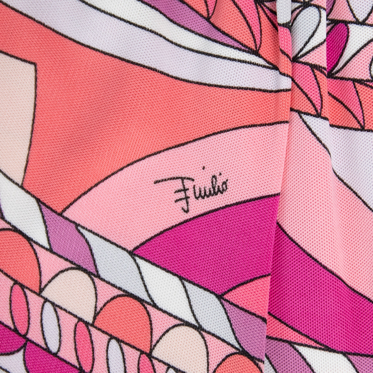 Emilio Pucci Rosa Midikleid im Signature-Print