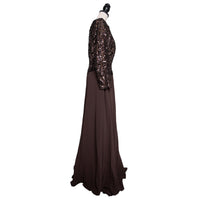 Escada Couture vintage evening gown with sequins and lace