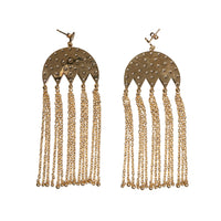 N.N. Goldene Chandelier Ohrringe mit Kettendetails