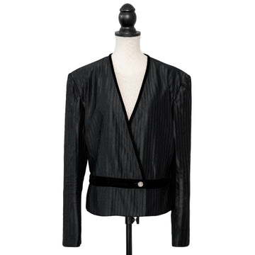 Gucci Black vintage evening blazer with velvet details