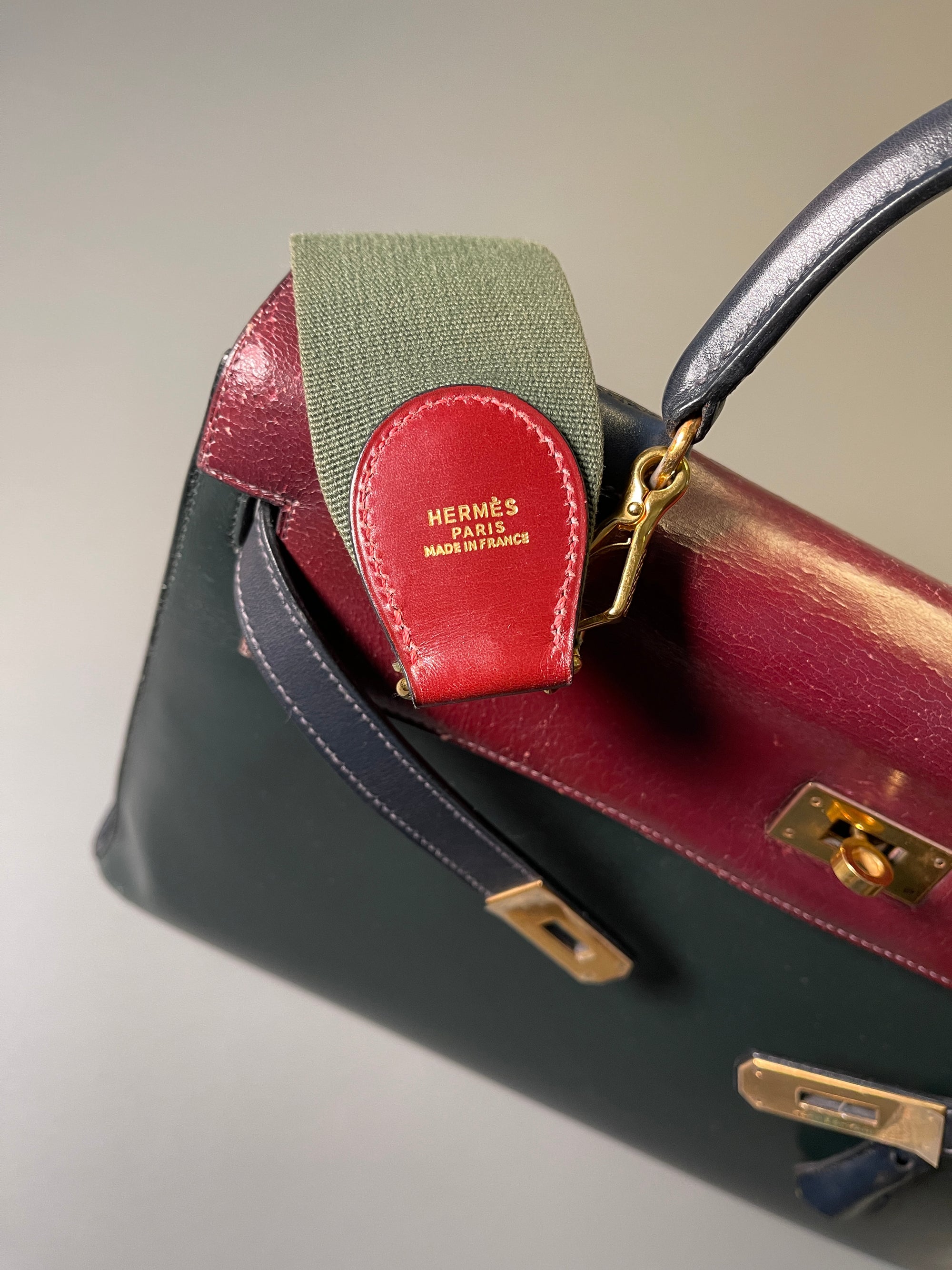 Hermès Seltene Vintage Kelly Bag 35 mit Schulterriemen