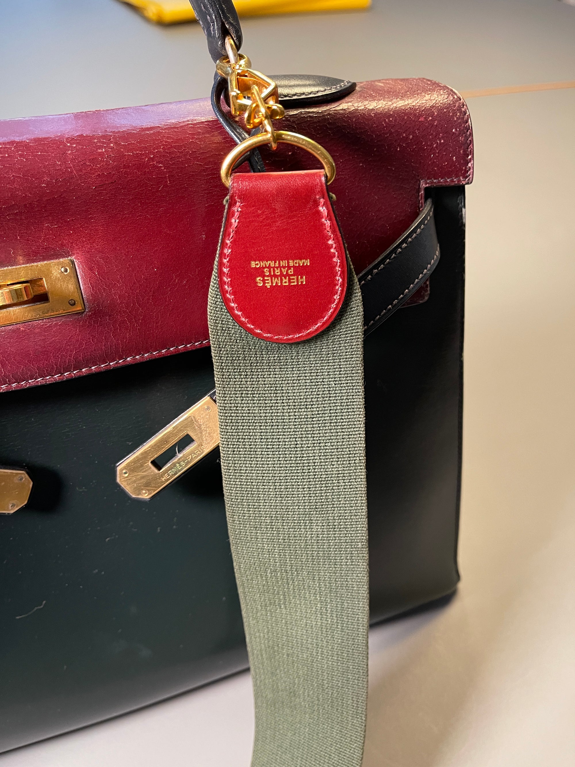 Hermès Seltene Vintage Kelly Bag 35 mit Schulterriemen